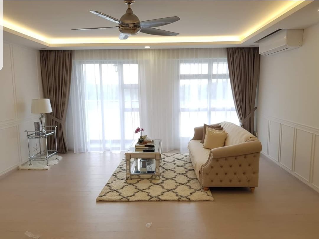 Day and night curtain system for HDB living room Singapore