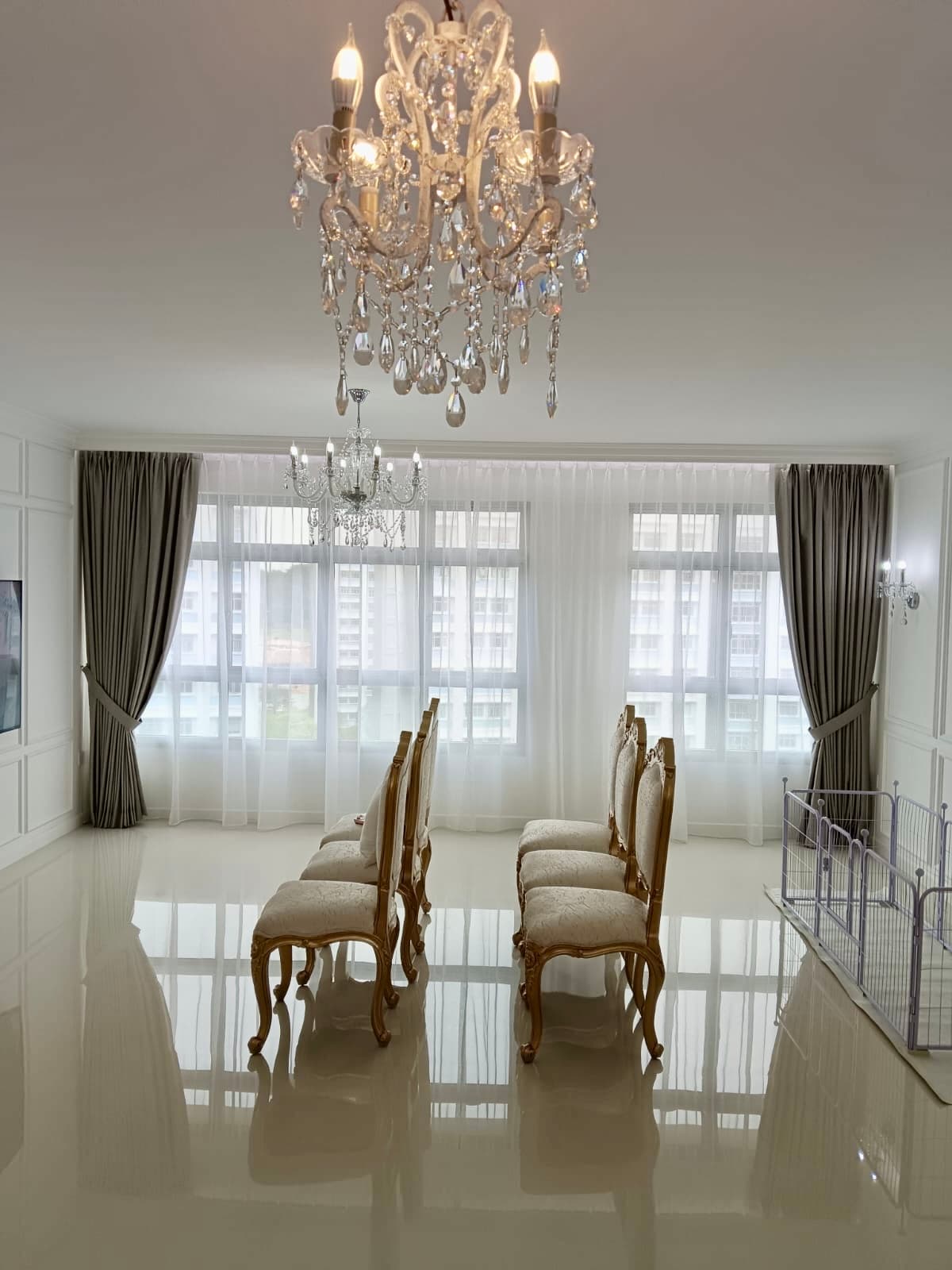 Double Pleated Day Curtain Luxury