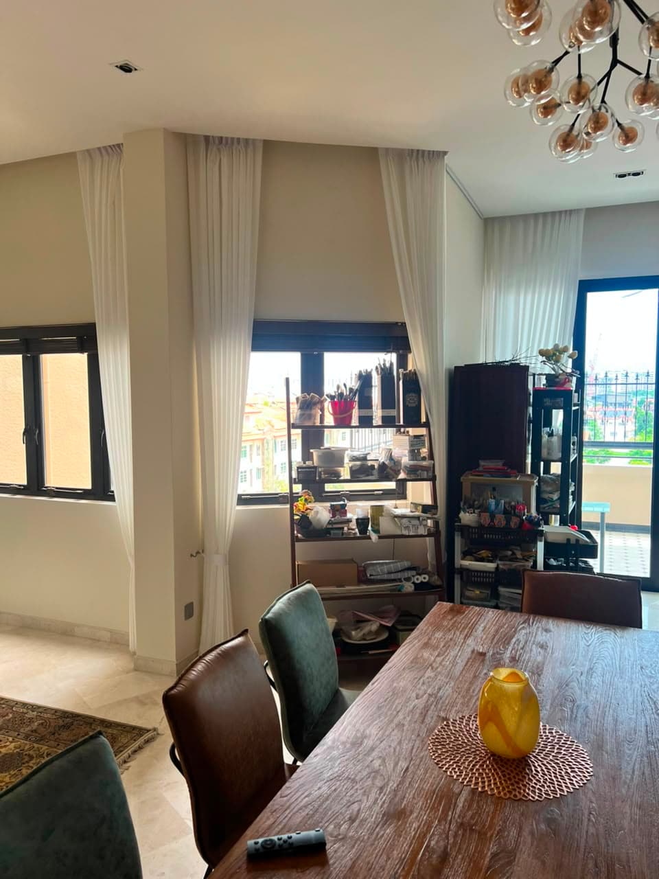 Day curtains in a Bayshore Road condo