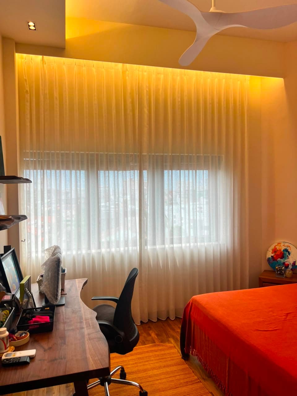 Day curtains in a Bayshore Road condo