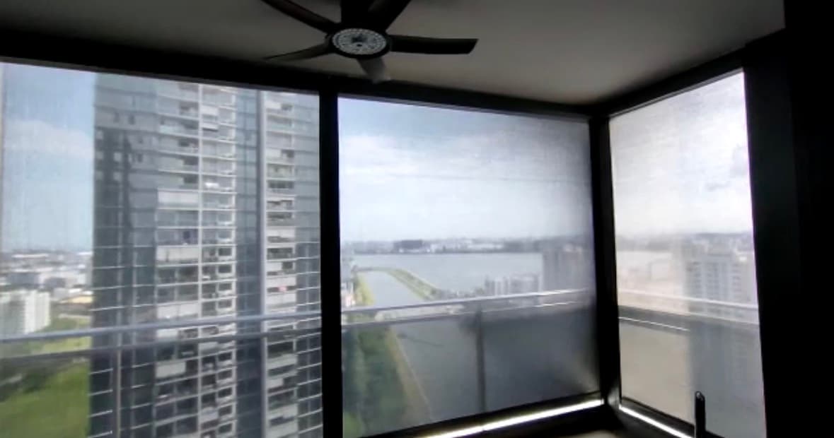ZIP blinds on balcony Singapore